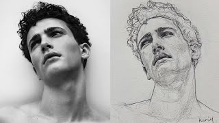 Perfecting Portrait Drawings with Loomis method StepbyStep Tutorial for Beginners [upl. by Alahs]