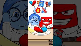 Blue Food VS Red Food Emoji Mukbang shorts youtubeshorts [upl. by Lednahc269]