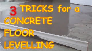 DIY Concrete Floor Leveling 3 Tricks With Straight Edge Howto  MrYoucandoityourself [upl. by Billat225]