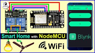 Home automation using NodeMCU and Blynk App  IOT based Project [upl. by Kalvn]