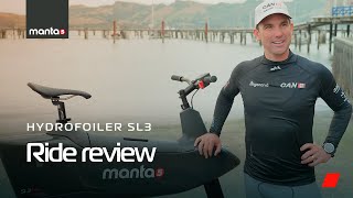 Hydrofoiler SL3 Ride Review  Manta5 Hydrofoil Bikes [upl. by Zenia]