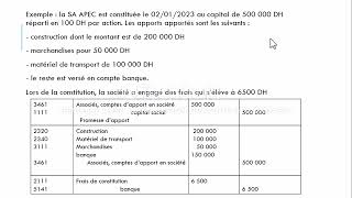 Comptabilité des sociétés  Constitution de la société anonyme SA [upl. by Lebisor406]