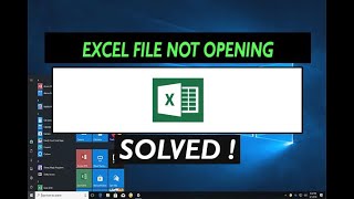 Excel file not opening in window 10 11  Solved [upl. by Nybbor]