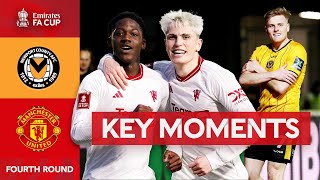 Newport County v Manchester United  Key Moments  Fourth Round  Emirates FA Cup 202324 [upl. by Uhile]