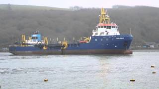 Dredging In Fowey Harbour [upl. by Krid]