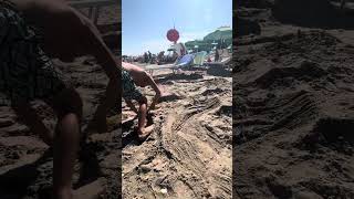 Creazione pista motocross in spiaggia parte 2 [upl. by Eimmak]