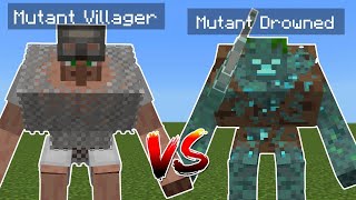 Mutant Villager vs Mutant Drowned  Minecraft [upl. by Gitel]