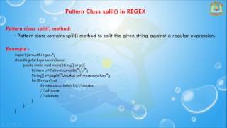 Lesson  3  REGEX  Pattern and String class split in Java Programming [upl. by Waine]