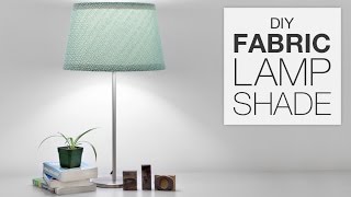 How to Cover a Lampshade with Fabric DIY Tutorial [upl. by Hevak642]