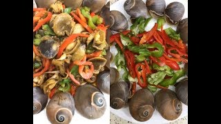 Comment faire des escargots frits avec des pimentschenal de crabe [upl. by Acimad]