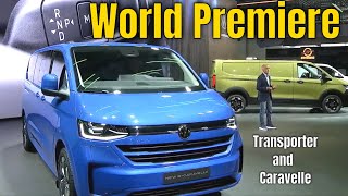 New VW Transporter and Caravelle World Premiere at IAA Transportation Volkswagen [upl. by Lairea926]