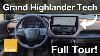 2024 Toyota Grand Highlander Digital Cluster  123quot Infotainment  Full Tour [upl. by Arriek]