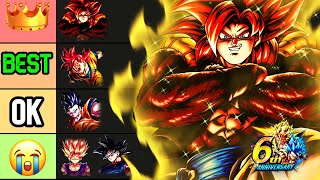 MY 6TH ANNIVERSARY LEGENDS LIMITEDULTRA TIER LIST Dragon Ball LEGENDS [upl. by Levi]