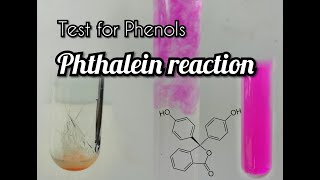 Phthalein reaction  test for phenols [upl. by Ayoral]