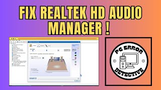 How to Fix Realtek HD Audio Manager Windows 10 not Showing [upl. by Kacerek]