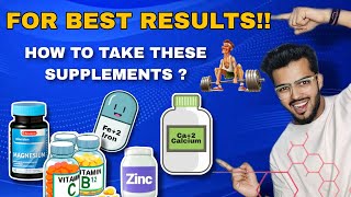 How to Take These Supplements Magnesium VitaminB VitD3 VitC Calcium Zinc Iron BEST TIME [upl. by Skipton]