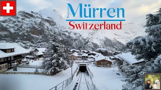 A winter hike from Allmendhubel to Mürren  Schilthorn Switzerland 4K [upl. by Un652]