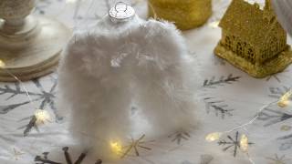 DIY ANGEL REMEMBRANCE ORNAMENT WITH ANGEL WINGS  SIMPLY DOVIE [upl. by Aynat749]