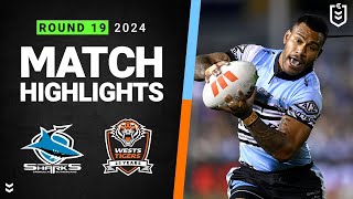 NRL 2024  Sharks v Wests Tigers  Match Highlights [upl. by Asaert]