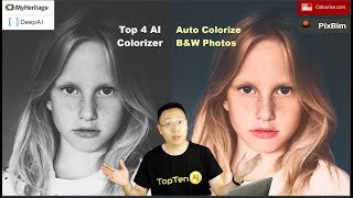 Top 4 Automatic FREE AI Colorizer to Colorize Black and White Photos Without Photoshop 2021） [upl. by Cartan848]