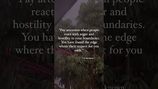 PAY ATTENTION WHEN PEOPLE ACT WITH HOSTILITY TO YOUR BOUNDRIES [upl. by Solana]