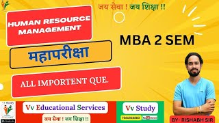 महापरीक्षा MBA 2ND SEM HUMAN RESOURCE MANAGEMENT MAHAPARIKSHA [upl. by Eelime]