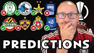 202425 Europa League Qualifying 1st Round  1st Leg Predictions [upl. by Aicenert]