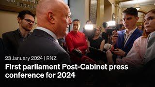 Parliament first postcabinet press conference 2024  RNZ [upl. by Amehr]