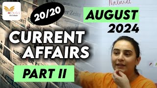 Set 30  Important MCQs PART II AUGUST 2024 CURRENT AFFAIRS by Yashodhra ma’am [upl. by Hanae]