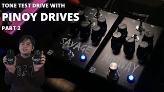 Pinoy Drive Pedals Savage Distortion and Midway Overdrive by QUARTERMODS [upl. by Myrle]