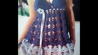 Tunika bluzka na szydełku  Tunic  crochet blouse Tutorial [upl. by Atinna]