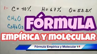 Fórmula EMPÍRICA y MOLECULAR muchos ejemplos [upl. by Assetniuq]