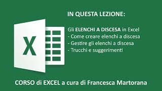 EXCEL tutorial 13 Menu a tendina  Elenchi a discesa dropdown list [upl. by Kissie387]