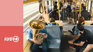 Musik in der Bahn  Überraschungskonzert in der KVB [upl. by Kaden]