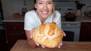 Homemade Bread for Beginners EASY Recipe in 5 Minutes of Hands On Time a Day [upl. by Enerahs433]