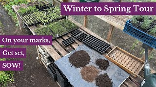 First sowings and prepping beds for spring planting [upl. by Adile]