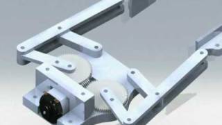 4 Bar Linkage End Effector Robot Gripper Animation [upl. by Aticnemrac]