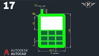 Autocad 2d Practice Drawing 17  AutoCAD tutorial for beginners akd autocad design [upl. by Pytlik]