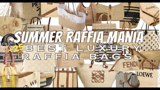 Best Luxury Raffia Summer Bags  Luxury Beach Bags Luxury Straw Bags Louis Vuitton  Dior  YSL [upl. by Aehsan]