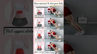 Four exercises to slim your belly shorts [upl. by Iana]