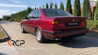 BMW 535i E34  RCP Exhausts  Header Back Exhaust [upl. by Gilbertson]