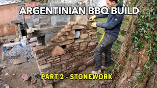 Argentinian BBQ build part 2  Stonework [upl. by Sej88]