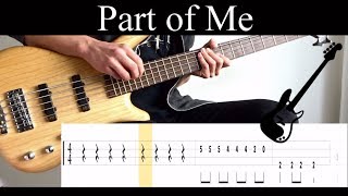 Part of Me Tool  BASS ONLY Bass Cover With Tabs [upl. by Maher]