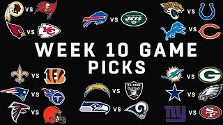 Week 10 NFL Game Picks  NFL [upl. by Nydroj]