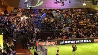 „Die Kurve stets nach vorne geht“  Stimmung Fans 1FC Saarbrücken Hallenmasters [upl. by Cromwell]