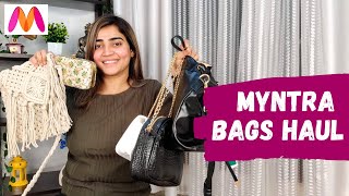 Myntra Bags Haul 2021❤️Sling Bags amp Hand Bags Haul  Clutches amp Wallets Haul  Women Bags for Office [upl. by Dong]