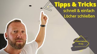 Tipps amp Tricks Loch im Gipskarton schnell amp einfach schließen [upl. by Haimaj]