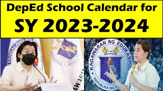 JUST IN DepEd School Calendar for SY 20232024wildtvoreg [upl. by Tobias655]