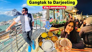 Gangtok to Darjeeling Journey  Best Hotel with View in Darjeeling amp Delicious Thali momos amp more [upl. by Thirza]