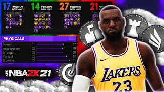 80 BADGE LEBRON JAMES BUILD with MAXED PHYSICALS IN NBA 2K21 NEXT GEN [upl. by Adala435]